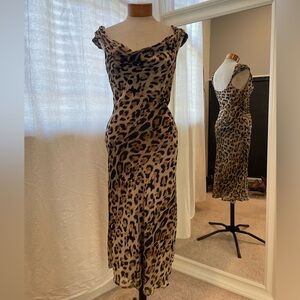 The limited silk animal print dress Size 8/M